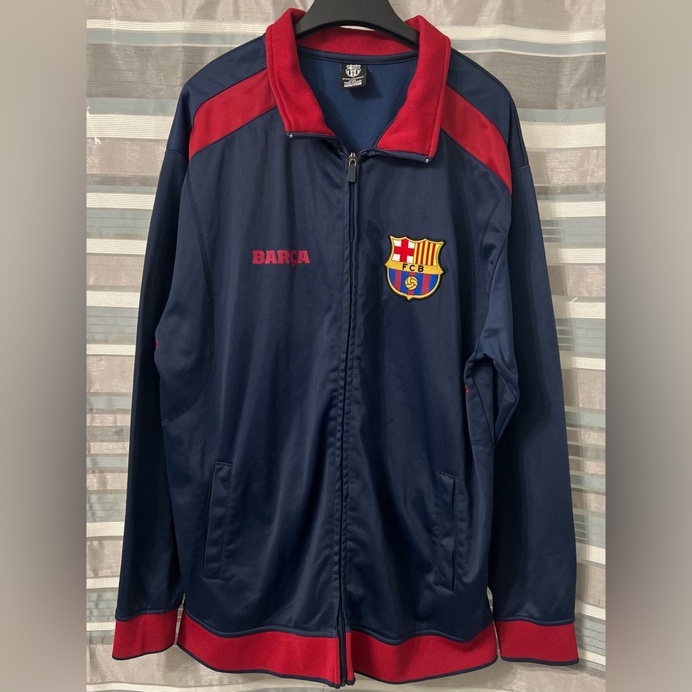 FC Barcelona Full Zip Track Navy Blue Jacket